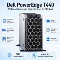 Serveur Tour Dell T440 5U Double Socket 16 DIMM DDR4 PCIe 3.0 SAS SATA pour la Virtualisation, le Messagerie, les Fichiers, l'Impression et le Web