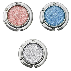 Ganchos Metálicos Plegables para <span class=keywords><strong>Bolsos</strong></span>, Carteras y <span class=keywords><strong>Bolsos</strong></span> de Mano, Ganchos Mágicos de Aleación de Cristal para Colgar, para Mujeres y Niñas - Product Image 1