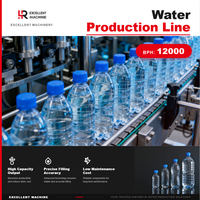 Planta de Producción de Agua Embotellada, Línea Completa de Llenado de Botellas PET con Tratamiento de Agua, Etiquetado y Empaquetado Secundario