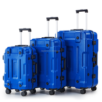 Valise trolley de luxe classique, simple et élégante, avec cadenas TSA, cadre en aluminium, coque rigide ABS+PC, 20 24 28, logo personnalisé