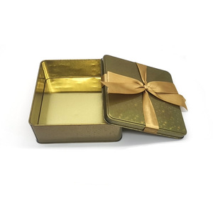 15 Years Manufacturer Custom Print Square Embossed Biscuit Tin Square Boxes