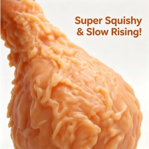 Jouet Squishy Poulet Frit Géant 20cm en TPR Souple Anti-Stress pour Enfants et Adultes, Cadeau Fidget, Vente en Gros, Idéal pour Fêtes - Product Image 3