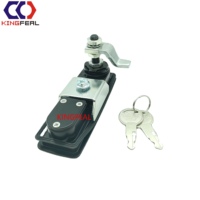 Serrure de porte à compression de grande taille, étanche, à espacement réglable, avec poignée et languette de compression