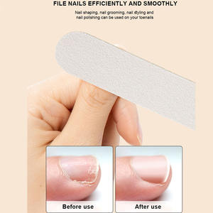 Logo personnalisé imprimé lavable lime à ongles manucure outil de salon d'art planche de bois jetable double face en bois lime à ongles - Product Image 3