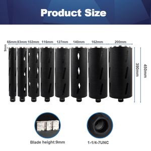 Broca de diamante soldada de alta frecuencia de 1-1/4"-7 UNC, sierra perforadora de 25-200 mm para perforación en seco de hormigón, mampostería y ladrillo - Product Image 3