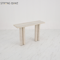 Table console nordique du milieu du siècle, style italien minimaliste, en fibre de verre, entrée, salon, table console moderne avec miroir, luxe