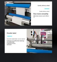 Machine d'étiquetage de bouteilles rondes de type bureau avec écran tactile et cylindre de pression automatique pour solutions d'emballage de bouteilles en verre et en plastique