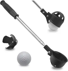 Bola de golfe retriever telescópica, venda quente, atacado, polo de golfe, ferramenta selecionadora, com comprimento diferente e cores