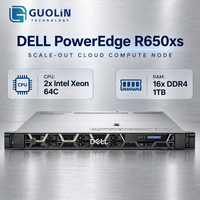Server Rak Dell PowerEdge R650xs 1U Asli, Dual Intel Xeon Scalable Generasi ke-3, DDR4, 10x 2.5 SAS SSD, Host Database Cloud