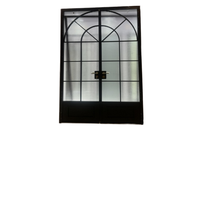 Portes de Sécurité en Aluminium et Verre Trempé Double, Style Moderne, pour Villa Française, Entrée Principale Extérieure, Hôtel, Appartement