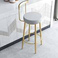Tabourets de bar, nouveau design, style nordique, métal, luxe, velours doré, chaise haute de cuisine, tabourets de bar pas chers, chaise haute pour table de bar