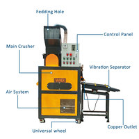 Machine de recyclage de ferraille de câble en cuivre électrique Machine de recyclage de fil de cuivre de câble de grand granulateur industriel