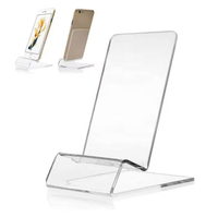 Support de tablette universel réglable en acrylique transparent moderne, étanche, portable, stable, pour bureau, emballage personnalisable