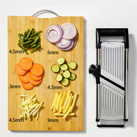 Coupe-légumes manuel multifonctionnel multi-types avec lame réglable, mandoline, gants et protège-mains pour la maison