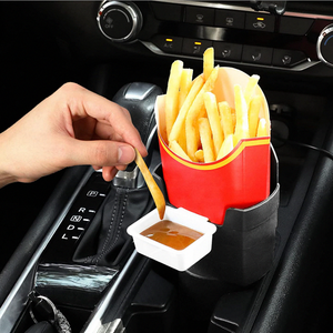 Araba patates kızartması cips bardak tutucu ve sos Dips seti, monte hava çıkışı havalandırma içecek telefonu saklama kutusu içecek aperatif yiyecek tutucu - Product Image 4