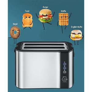 <span class=keywords><strong>Grille</strong></span>-<span class=keywords><strong>pain</strong></span> 2 tranches en acier inoxydable avec <span class=keywords><strong>grille</strong></span> de maintien au chaud - Contrôle de la décongélation, du réchauffement et de la dorure, Argent et Noir, pour <span class=keywords><strong>pain</strong></span> et bagels - Product Image 3