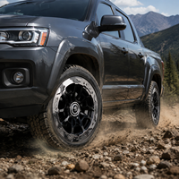 Nouvelles jantes de remplacement tout-terrain XCD 20 pouces en alliage d'aluminium forgé noir brillant Beadlock 5x5.5 PCD/ET personnalisé 4x4 SUV Wrangler Hilux
