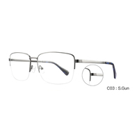 Monture de lunettes surdimensionnée en titane TTS-9089, légère, en métal fin, grande monture optique carrée pour usage quotidien