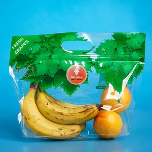 New OEM/ODM Plastic transparent refrigerator storage bag ECO Fruits and Vegetables bag with Small Hole