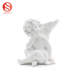 Carino seduta mancante pensiero piccolo angelo statua - Product Image 4