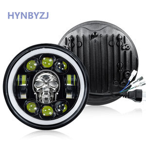HYNBYZJ  <span class=keywords><strong>Automobiles</strong></span> Phare LED 5,75 pouces pour camion, voiture tout-terrain, feux halo, phare rond LED étanche - Product Image 1