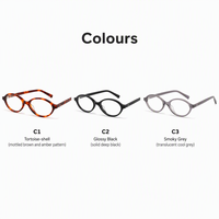 Gafas de Moda para Mujer con Marco Ovalado y Protección Anti Luz Azul, Marco y Lentes de PC, Ideales para Uso Diario y para el Trabajo