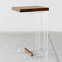 Pied de table en acrylique transparent personnalisé pour cheveux raides, fabriqué par le fabricant