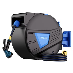 Устойчивая к УФ-лучам <span class=keywords><strong>5</strong></span>/<span class=keywords><strong>8</strong></span> дюймов, 75 футов, выдвижная катушка для садового шланга, автоматическая Настенная катушка для садового шланга - Product Image 5