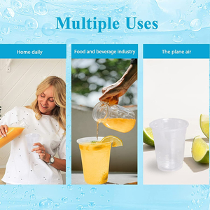12oz Clear Printing Disposable PP <b>Plastic</b> <b>Cups</b> Single Wall Round Style for Tea Beer Wine Juice <b>Drinks</b> Fruit Cold Beverages - Product Image 5