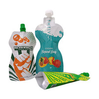 Pochettes souples à bec verseur personnalisées, imprimées en héliogravure, écologiques, biodégradables, en PE, 500 ml, pour jus, rechargeables, marque BNJ