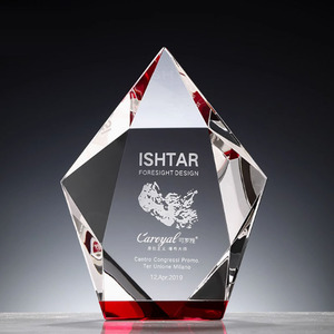 Crystal <b>Trophy</b> Laser <b>Engraved</b> Award For Business Gifts Durable Crystal Souvenirs With Uv Printing Feature - Product Image 1