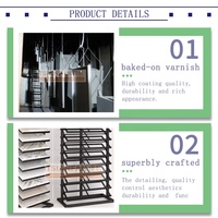 New Design Carpet Rug Display Fabric Plastic Rack Fabric Sample Holder Display Tower Carpet Sample Display Rack