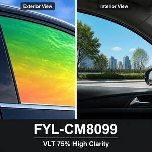 Film teinté pour pare-brise FYL Electric Window Tint Factory Direct Chameleon, IRR60%, contrôle solaire, UV99%, blocage UV, changement de couleur caméléon - Product Image 2