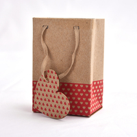 Sac en papier kraft recyclé écologique personnalisé, sac cadeau pour la Saint-Valentin, emballage de boutique cosmétique, sac de shopping, soin de la peau, huile essentielle