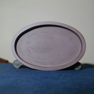 Maceta ovalada de arcilla morada sin agujeros para plantar bonsáis y paisajismo - Product Image 3