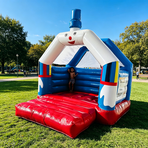 Château gonflable classique en PVC pour enfants, idéal pour les locations événementielles - Product Image 4