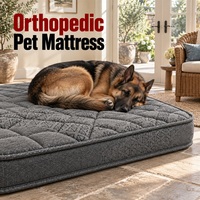 Matelas orthopédique pour chien avec noyau à ressorts ensachés miniatures et housse extérieure matelassée facile d'entretien pour collections de matelas pour animaux de compagnie en vente au détail