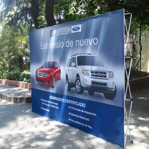 Expositor de tela desplegable de 10x8 pies para ferias comerciales, telón de fondo, pared de medios, fotomatón, banner pop-up - Product Image 3