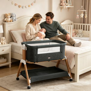 Lit <span class=keywords><strong>de</strong></span> bébé berceau à bascule robuste et réglable OEM ODM pour nourrissons et tout-petits, lit cododo pour nouveau-né, berceau <span class=keywords><strong>de</strong></span> chevet - Product Image 1