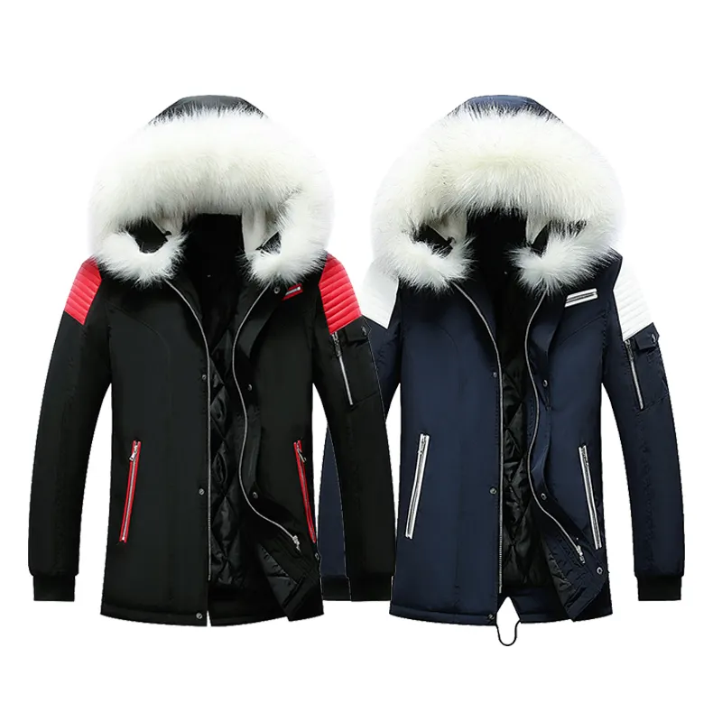 Super quality winter warm cargo jackets coats new style outdoor men fur hooded jackets