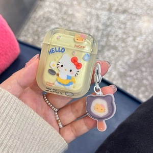 Adecuado para AirPods i9s/i11/i12 funda suave de gatito de dibujos animados lindo diseño de onda 3D funda protectora para auriculares - Product Image 2