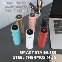 Mug isotherme portable en acier inoxydable moderne pour la rentrée scolaire avec affichage intelligent de la température, isolation thermique de 12 à 24 heures, compatible eau bouillante