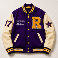 Veste universitaire personnalisée en chenille découpée au laser avec broderie, patch haute définition, veste de baseball Letterman, fabricant, hiver, unisexe