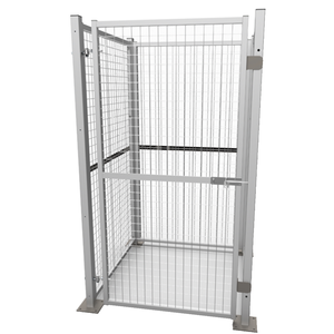 Cage de stockage de sécurité de bureau industriel en fer métallique blanc argenté atelier casiers de Cage de stockage d'article de grand espace - Product Image 3