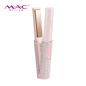 Plancha de Pelo Inalámbrica Portátil <span class=keywords><strong>MAC</strong></span> Rosa, <span class=keywords><strong>Mini</strong></span> Plancha de Pelo Eléctrica de Cristal de Alta Temperatura, Sin Cable, para Viajes - Product Image 3