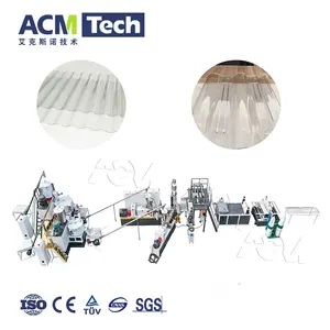 Acmtech Volautomatische Pc Pet Transparante Tegel Geglazuurde Dakplaat Maken Machine Transparante Dakpanpers Machine