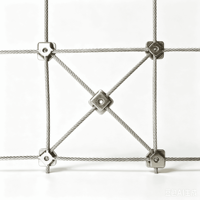 Clip de fixation pour câble en acier à quatre voies, anti-corrosion, pour barrière anti-ébrouillage en fil métallique, décoration de sol/mur en treillis métallique