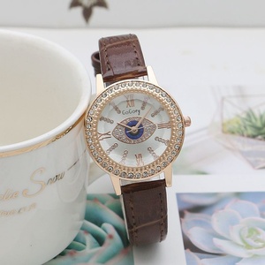 Reloj de Cuarzo con Ojos Azules Turcos, Reloj de Cristal con Diamantes, Correa de Cuero PU, Ojo de <span class=keywords><strong>Demonio</strong></span>, Reloj de Pulsera para Mujer, Relojes de Moda Baratos - Product Image 5