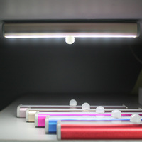 Lampu malam magnetik USB, LED nirkabel bertenaga baterai untuk dapur lemari pakaian atau ruang tamu gaya Modern