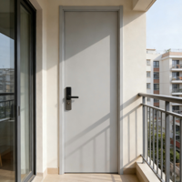 Porte en bois finie avec isolation acoustique 55 dB, feuille de PVC intérieure, joint de type T, couleur et taille personnalisées, garantie de 2 ans, imperméable